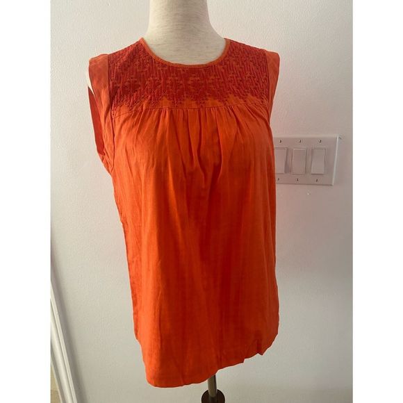 Orange J. Crew summer top - Picture 1 of 11